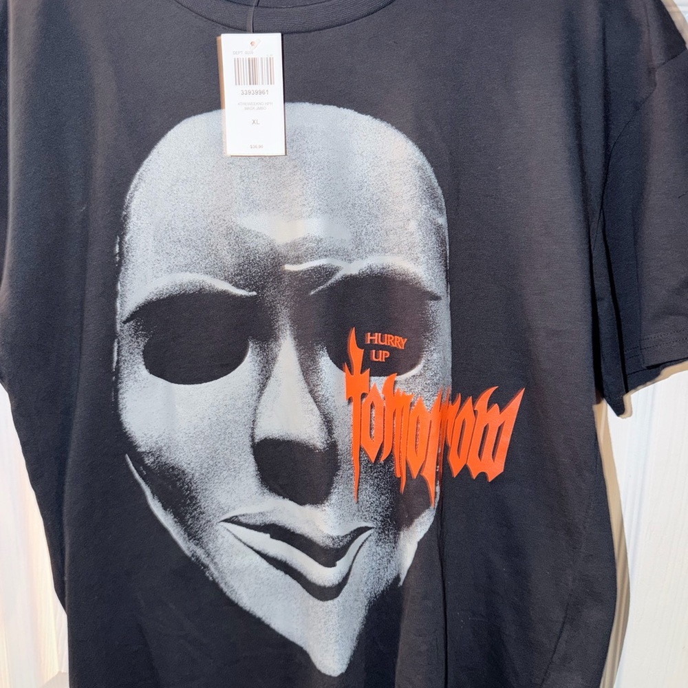 The Weekend Hurry Up Tomorrow Black Graphic Tour T-Shirt